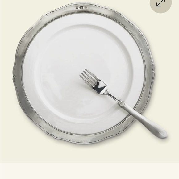 MATCH PEWTER VIVIANA DINNER AND SALAD  TWO PLATES FOR THE PRICE OF 1!!!!!! - Picture 5 of 5